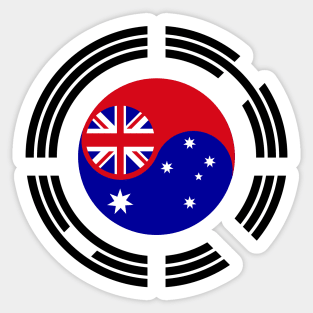 Korean Australian Multinational Patriot Flag Series Sticker